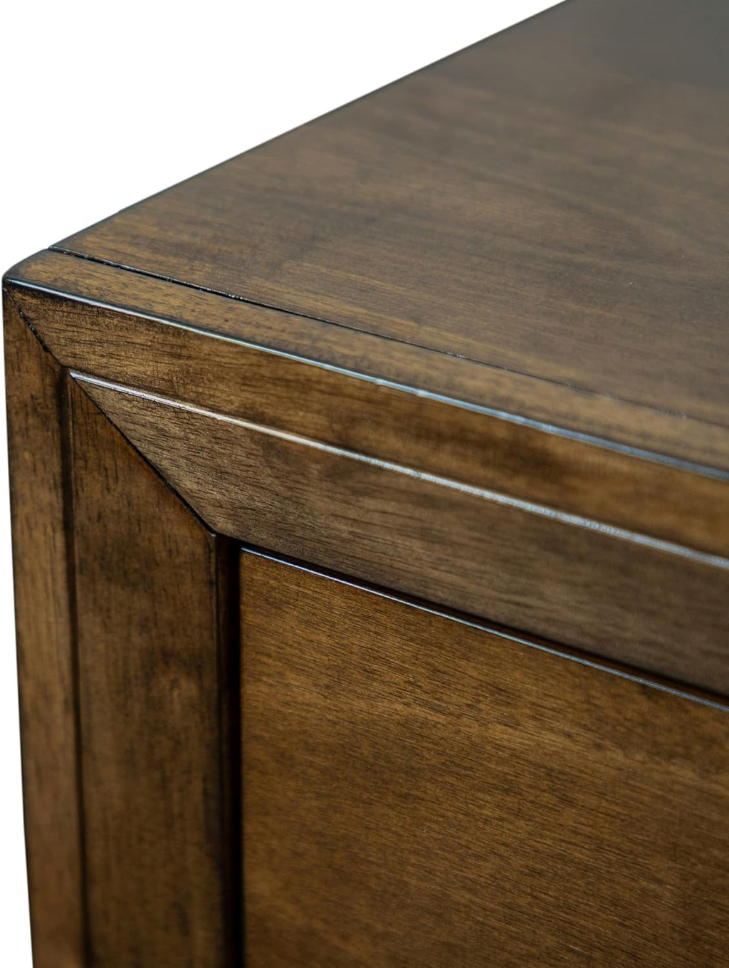 Furniture of America Extan Modern Solid Wood 6-Piece Bedroom Set with Beveled Corner, Metal Center Glide, Zinc Iron Bronze Knobs, Box Spring Needed, Twin, Walnut