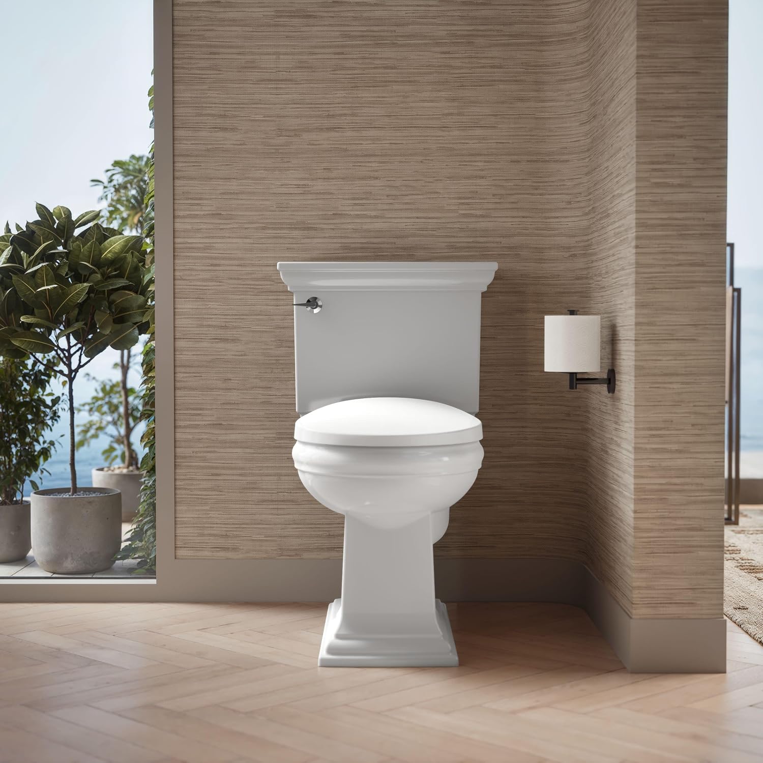 KOHLER K-10515-0 PureWarmth Heated Quiet-Close Round-Front, Soft Close Toilet Seat for Standard Toilets, Slow Close, White