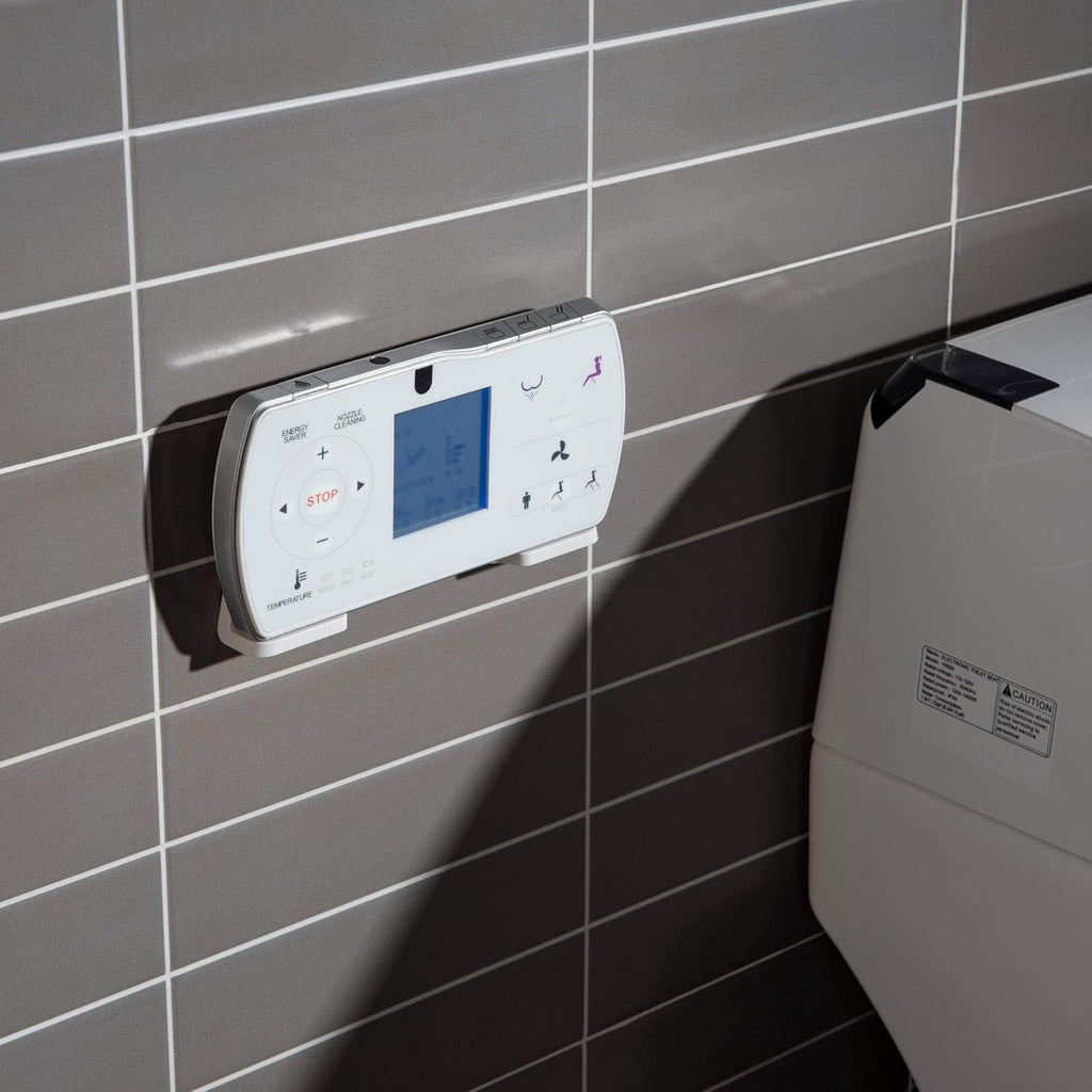 WOODBRIDGE B0960S Auto Flush, Auto Open & Auto Close, 1.28 GPF Single Flush Toilet with Smart Toilet Seat and Wireless Remote Control, Chair Height