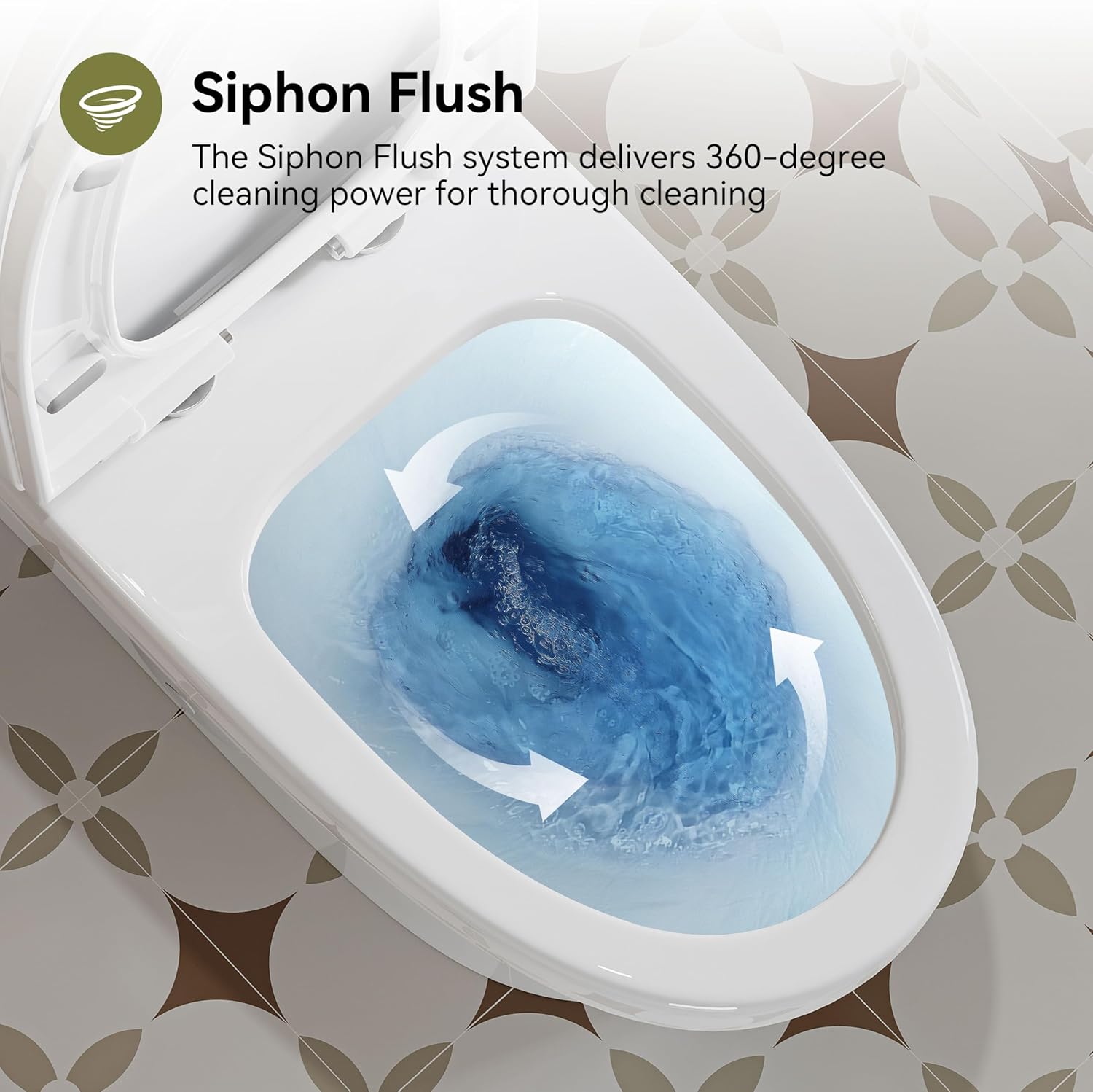 HOROW Compact One Piece Toilet, Dual Flush Elongated Toilet with Soft Close Seat, High-Efficiency Supply, Standard Bathroom Toilet 10' Rough-In, White Finish