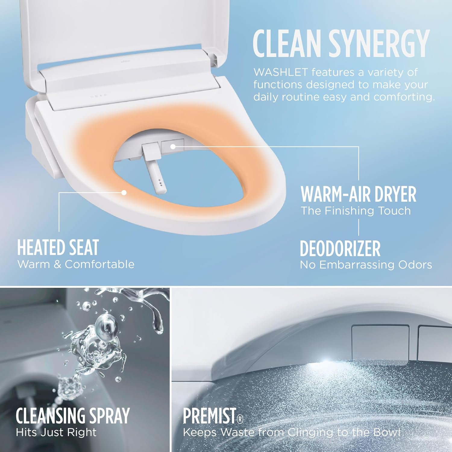 TOTO® Drake® WASHLET®+ Two-Piece Elongated 1.6 GPF Universal Height TORNADO FLUSH® Toilet with S5 Bidet Seat, 10 Inch Rough-In, Cotton White - MW7763446CSFG.10#01