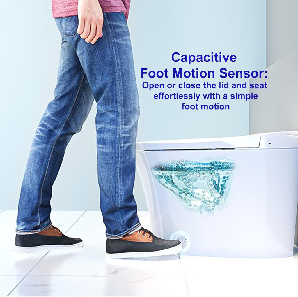 Smart Bidet Toilet with Water Tank – Heated Seat, Warm Wash, Auto Open Flush, Air Dryer, Deodorizer, Night Light, LED Display, 1000g MAP, 3-Year Warranty