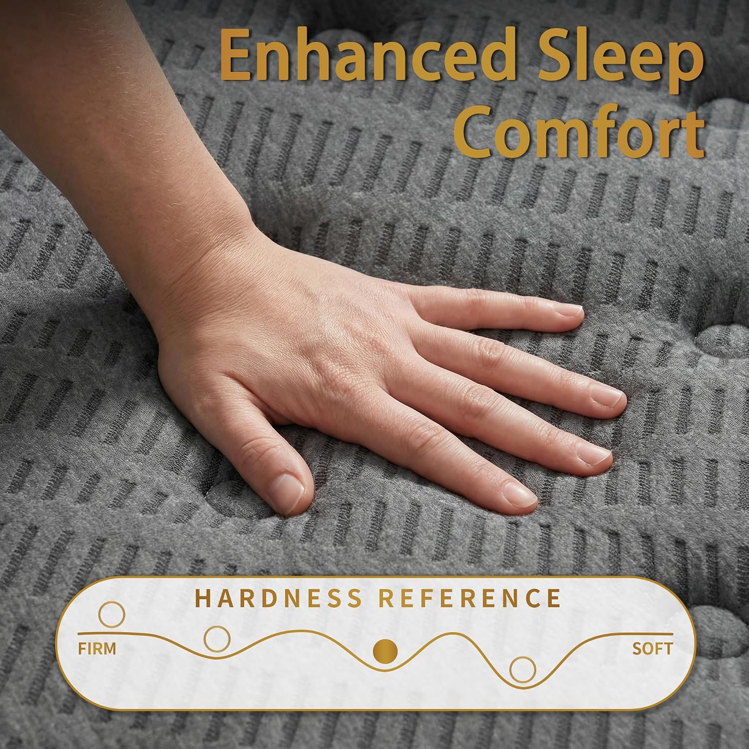 inight 14 Inch King Hybrid Mattress, Medium Firm Balanced Support with Nebulign Foam & Pocket Springs, Pressure Relief for Average Weight (130-230lbs), Fiberglass-Free, CFR 1633 Compliant