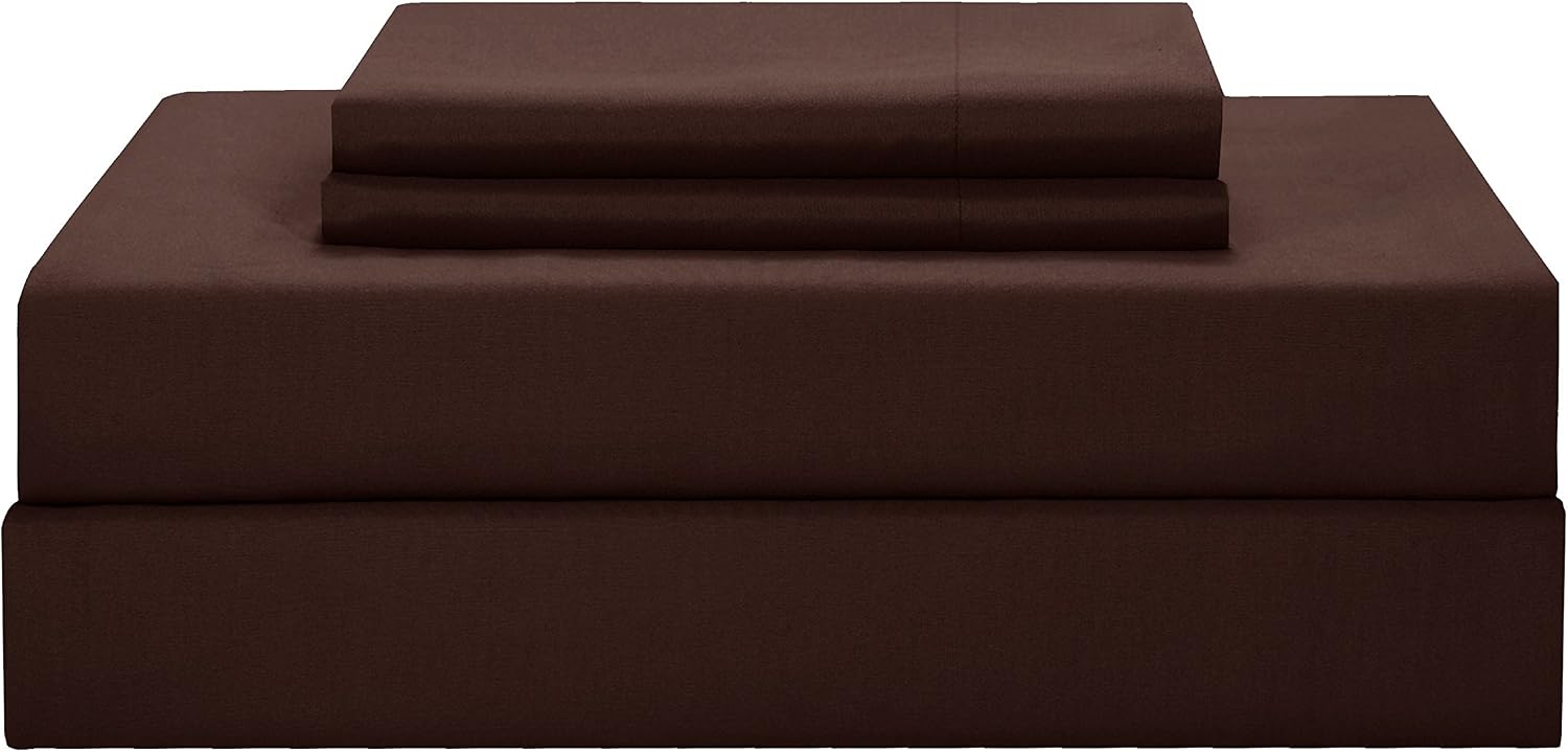 Chic Home Clayton 10 Piece Comforter Set Pintuck Pieced Block Embroidery Bed in a Bag with Sheet Set, King Blue Brown