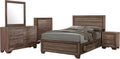 Coaster Home Furnishings Kauffman Transitional 5-Piece Bedroom Set Eastern King Size Panel Bed Frame 54-inch Headboard Washed Taupe 204191KE-S5