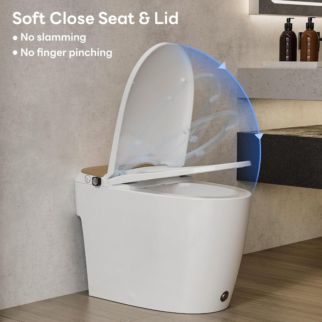 CASTA DIVA Non-Electric One Piece Bidet Toilet for Bathroom (CD-W10V Glod)