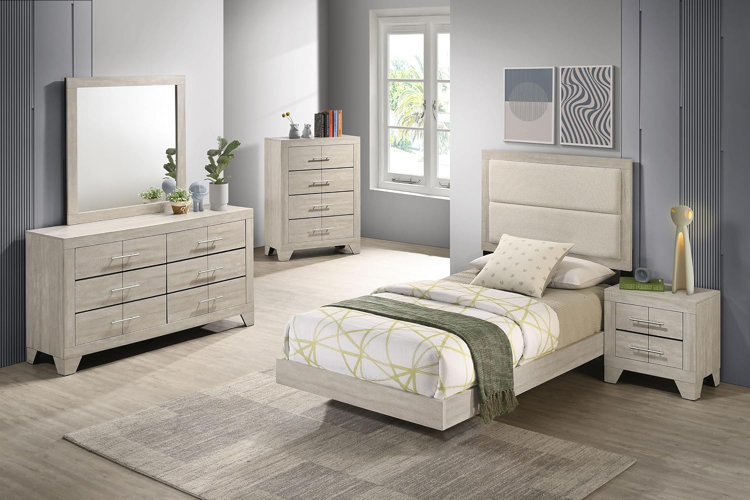 Coaster Home Furnishings Trenton 5-Piece Twin Bedroom Set Rustic Cream 225061T-S5