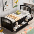 Merax Twin Size Platform Storage Bed Solid Wood Bed with 6 Drawers