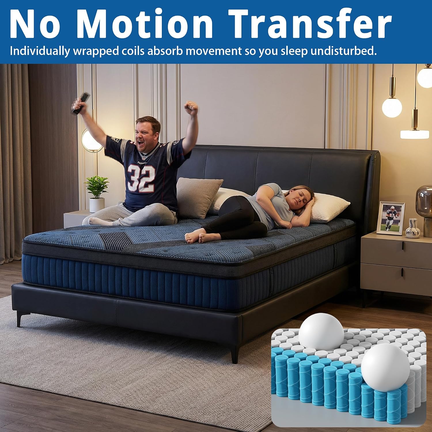 inight 10 Inch Twin Size Hybrid Mattress, Medium Firm Support for Average Weight (130-230lbs), Supportive Nebulign Foam & Silent Pocket Coils, Fiberglass-Free, CFR 1633 Compliant