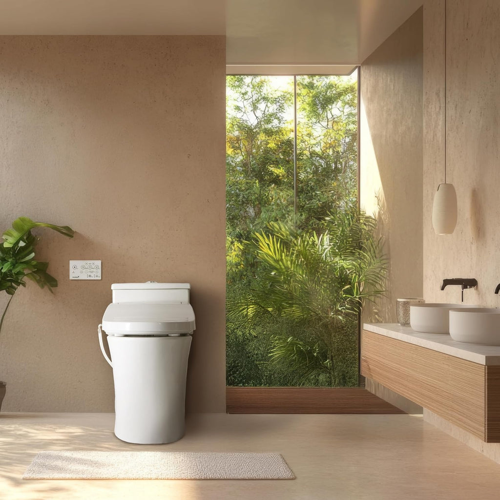 SmartBidet® SB-2400 Advanced Electric Smart Bidet Slim Profile Seat in Elongated White with Remote Control, LED Night Light, Stainless Steel Nozzle, Heated Seat, Warm Dryer