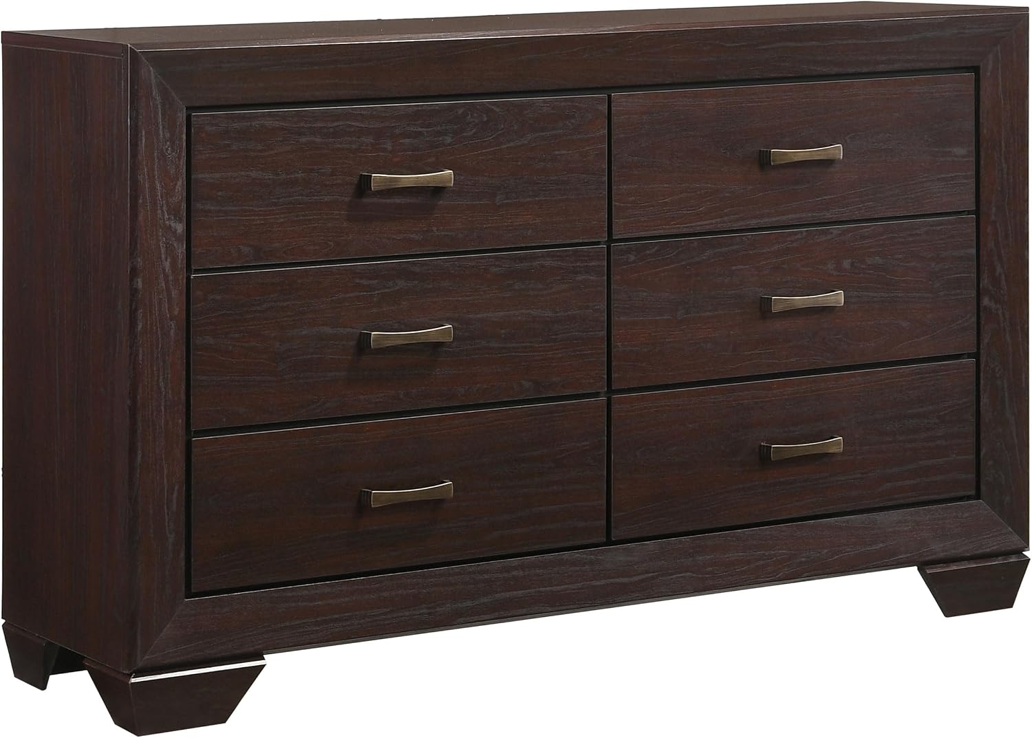 Coaster Home Furnishings Kauffman Transitional 4-Piece Bedroom Set California King Size Panel Bed Frame 54-inch Headboard Dark Cocoa 204391KW-S4