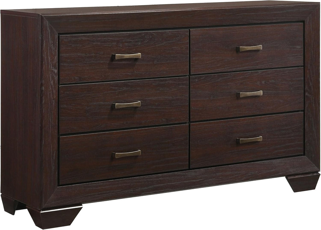 Coaster Home Furnishings Kauffman Transitional 4-Piece Bedroom Set Queen Size Panel Bed Frame 54-inch Headboard Dark Cocoa 204391Q-S4
