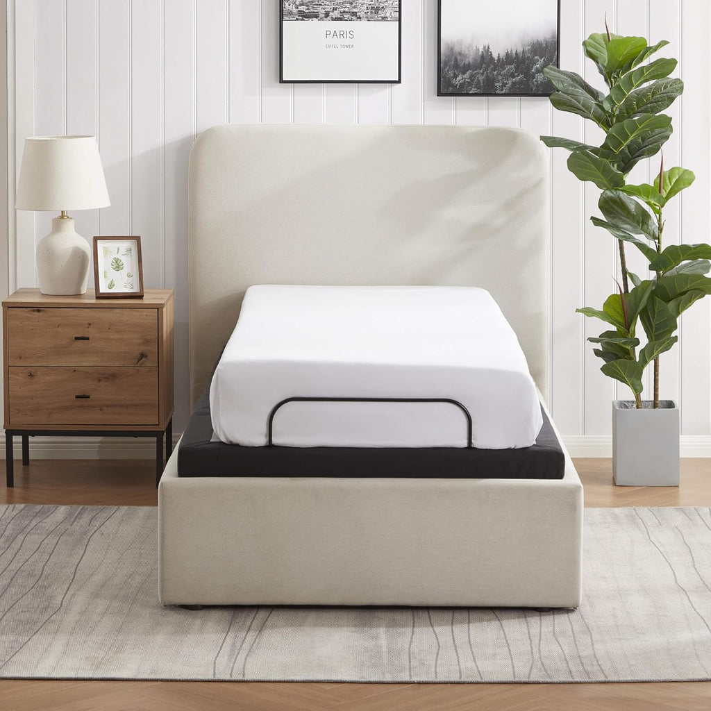Nestl Adjustable Bed Frame - 2nd Generation - Adjustable Massage Twin XL Bed Frames with Wireless Remote, Head & Foot Massage, Zero Gravity, Fast & Easy Assembly, USB Ports, Under Bed LED Lighting