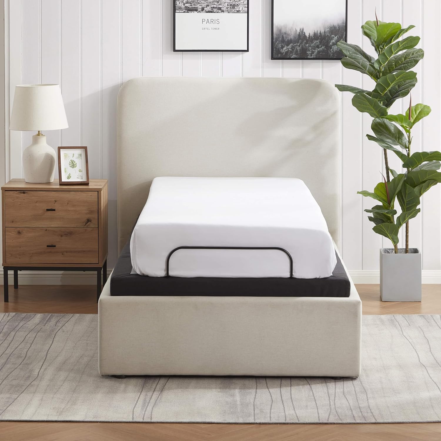 Nestl Adjustable Bed Frame - 2nd Generation - Adjustable Massage Twin XL Bed Frames with Wireless Remote, Head & Foot Massage, Zero Gravity, Fast & Easy Assembly, USB Ports, Under Bed LED Lighting