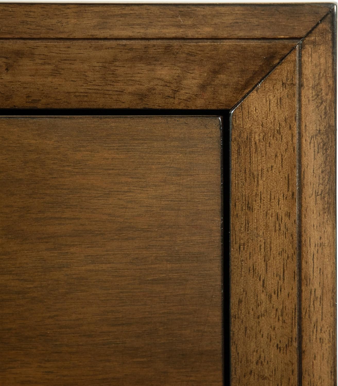 Furniture of America Extan Modern Solid Wood 6-Piece Bedroom Set with Beveled Corner, Metal Center Glide, Zinc Iron Bronze Knobs, Box Spring Needed, Queen, Walnut