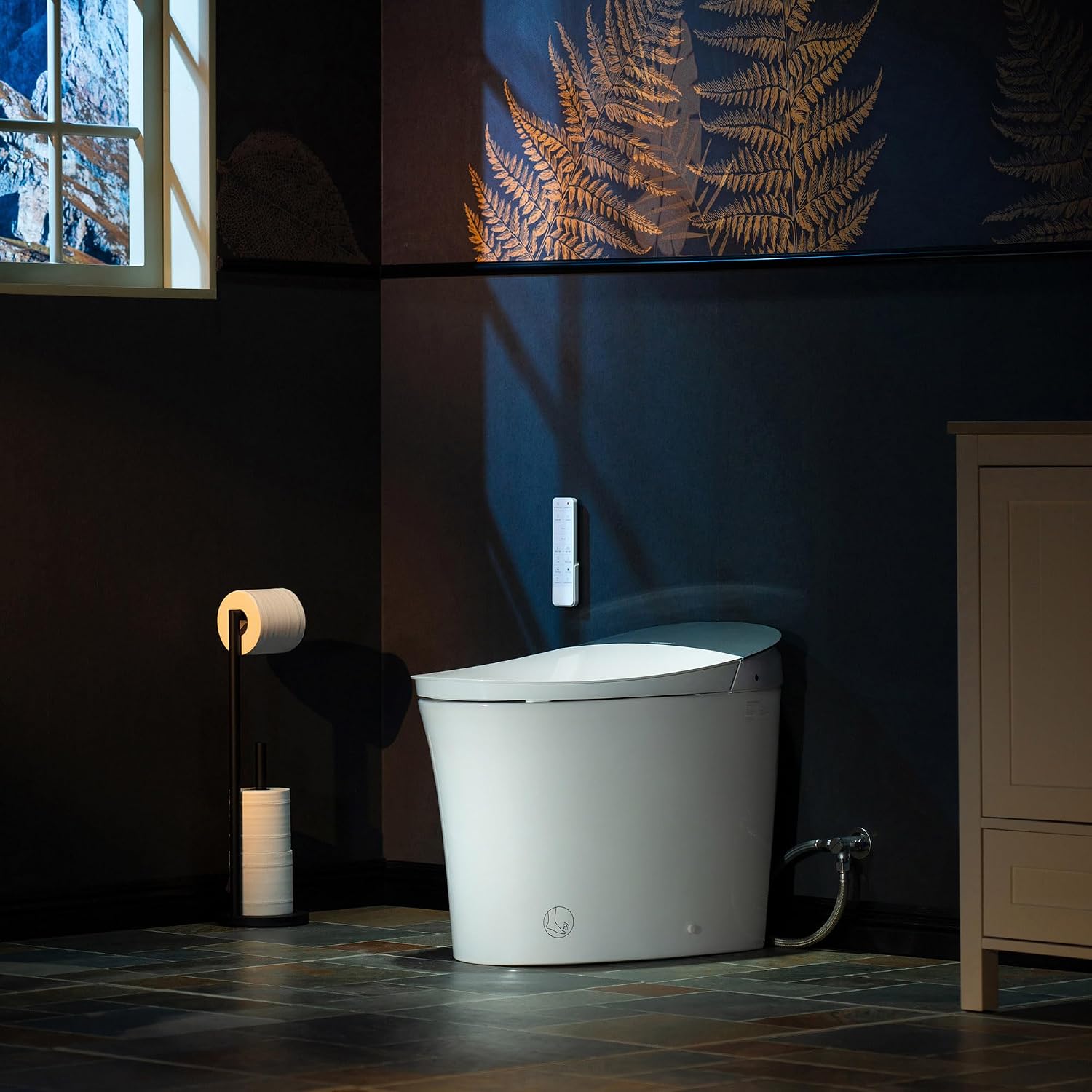 WOODBRIDGE Smart Toilet, Auto Open & Close, Auto Flush, Foot Sensor, Cleaning Foam Dispenser, Heated Seat and Chair Height Design, EBT230