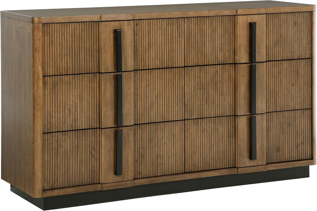 Coaster Home Furnishings Terrace Transitional 6-Piece Bedroom Set California King Size Wall Panel Storage Bed Frame 58-inch Headboard Ash Brown 224900KW-S6P