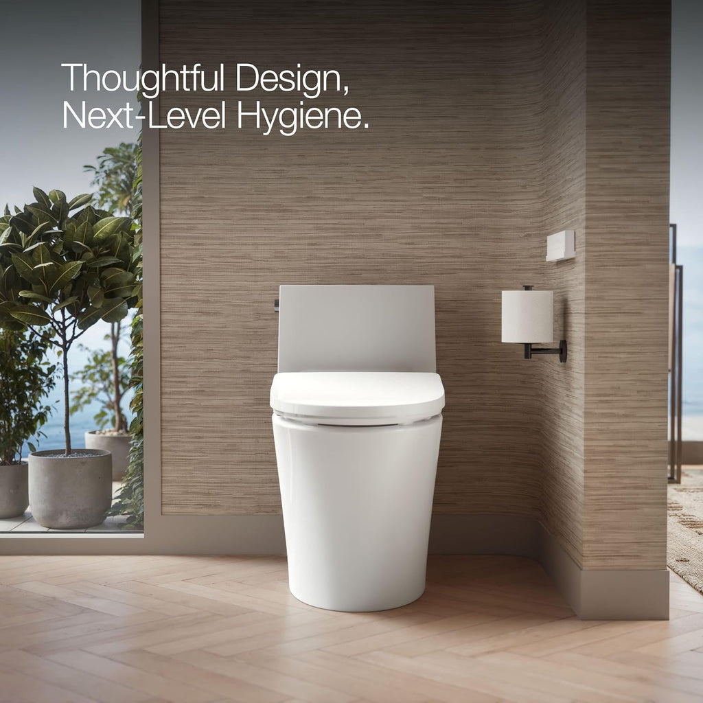 Kohler K-28821 PureWash E930 Elongated Bidet Toilet Seat with Remote Control, Quick Release, Quiet-Close Bidet Seat, Warm Water, Heated - White
