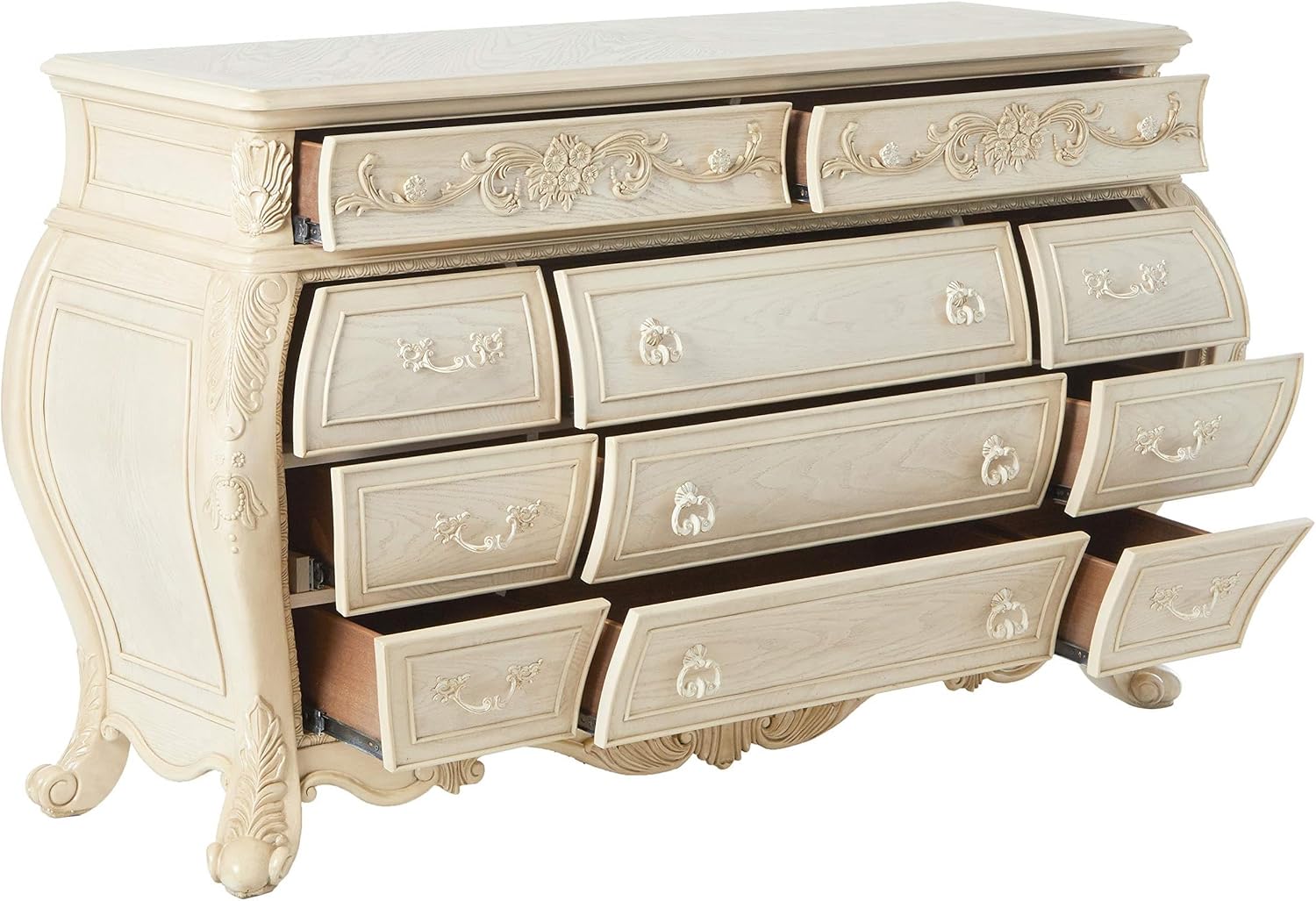 Acme Ragenardus 11 Drawers Dresser in Antique White