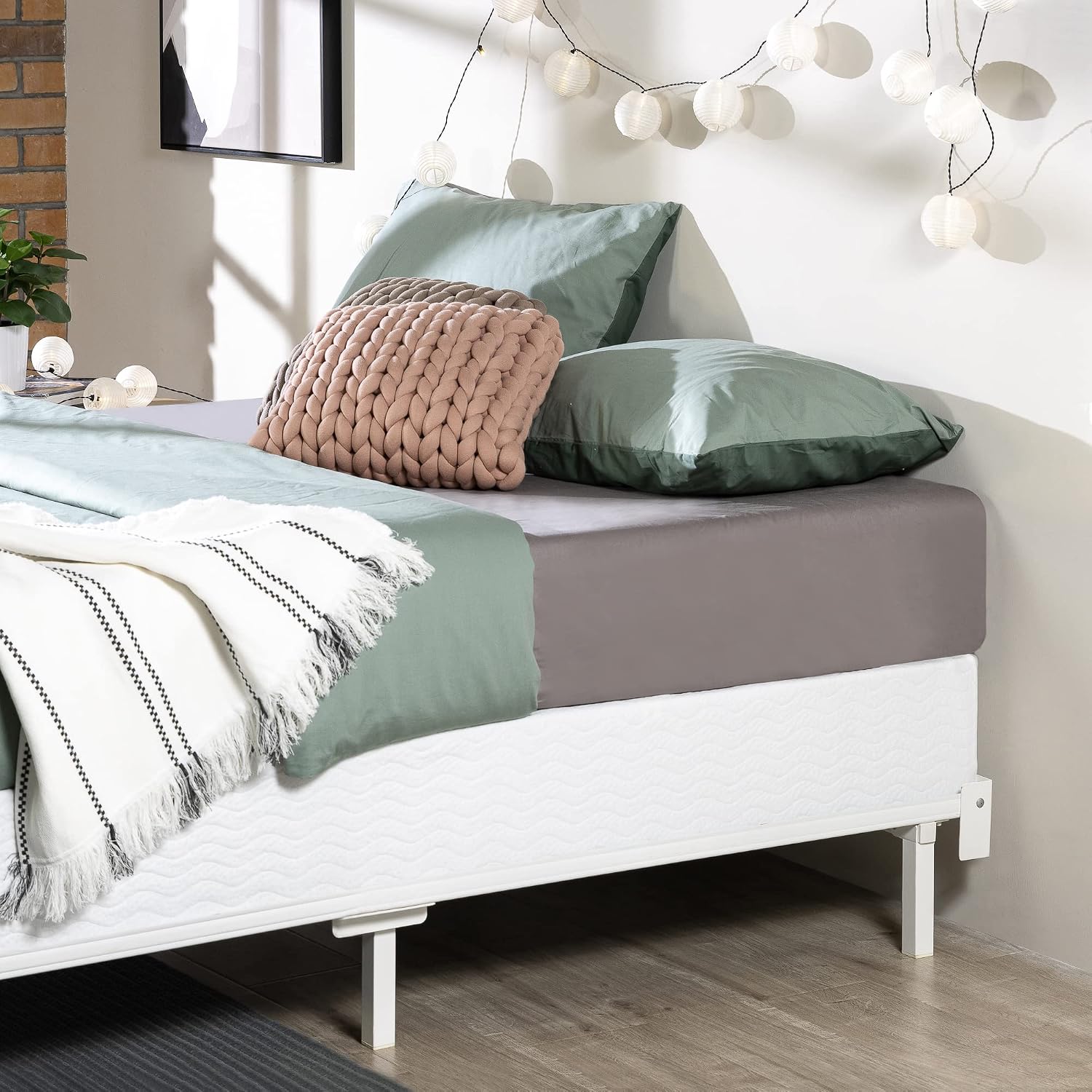 Zinus 7 Inch California King Metal Smart Box Spring with Quick Assembly, Mattress Foundation, Strong Metal Frame, Easy Assembly