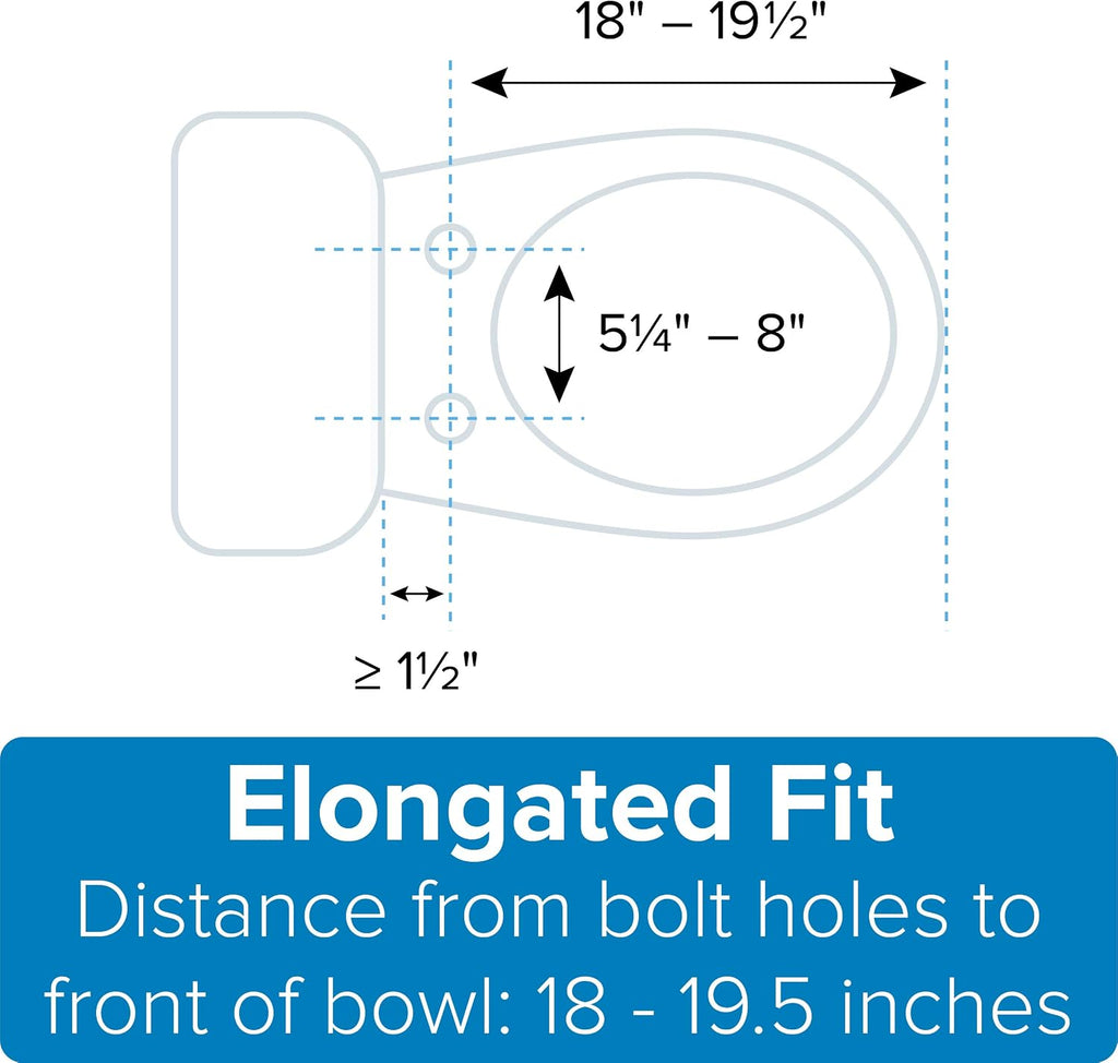 Brondell L60-EB LumaWarm Heated Nightlight Elongated Toilet Seat, Biscuit