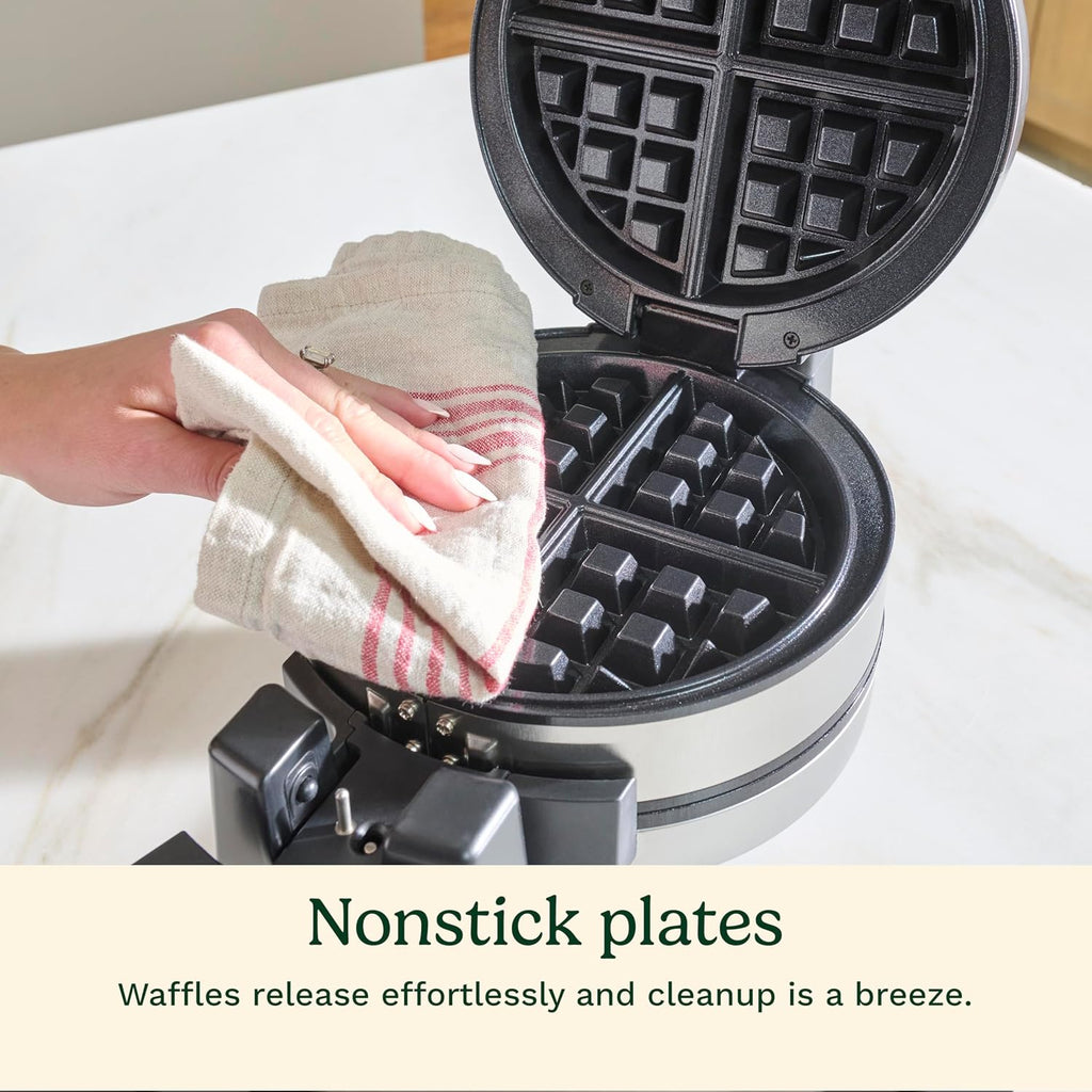 Cuisinart Double Flip Belgian Waffle Maker, WAF-F40NAS, Stainless Steel, Grey and Black