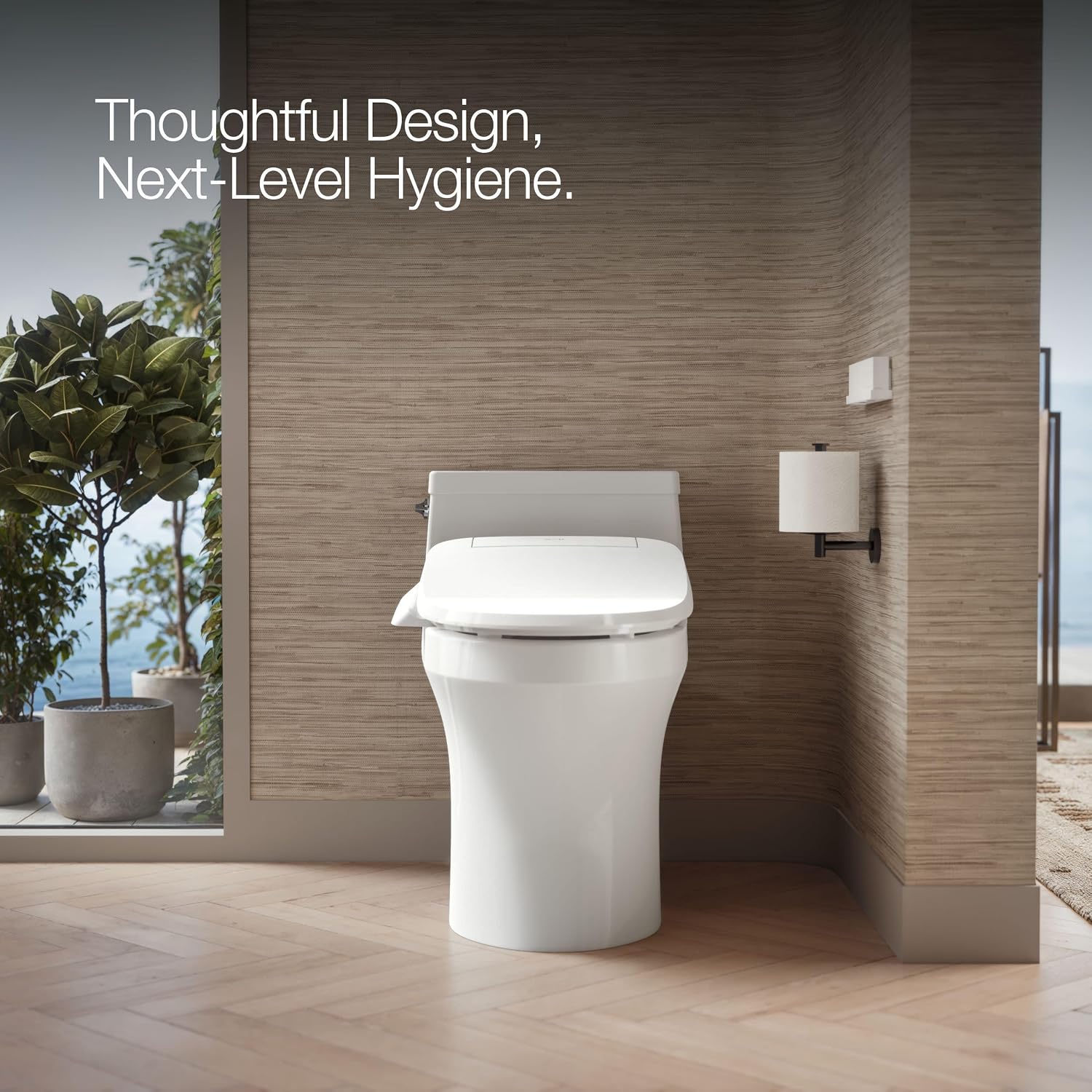 Kohler PureWash E700 Heated Bidet Toilet Seat, White with Remote, Warm Water, Quiet-Close Lid, Self-Cleaning Wand, Adjustable Water Pressure and Nightlight, Easy Installation Bidet Attachment
