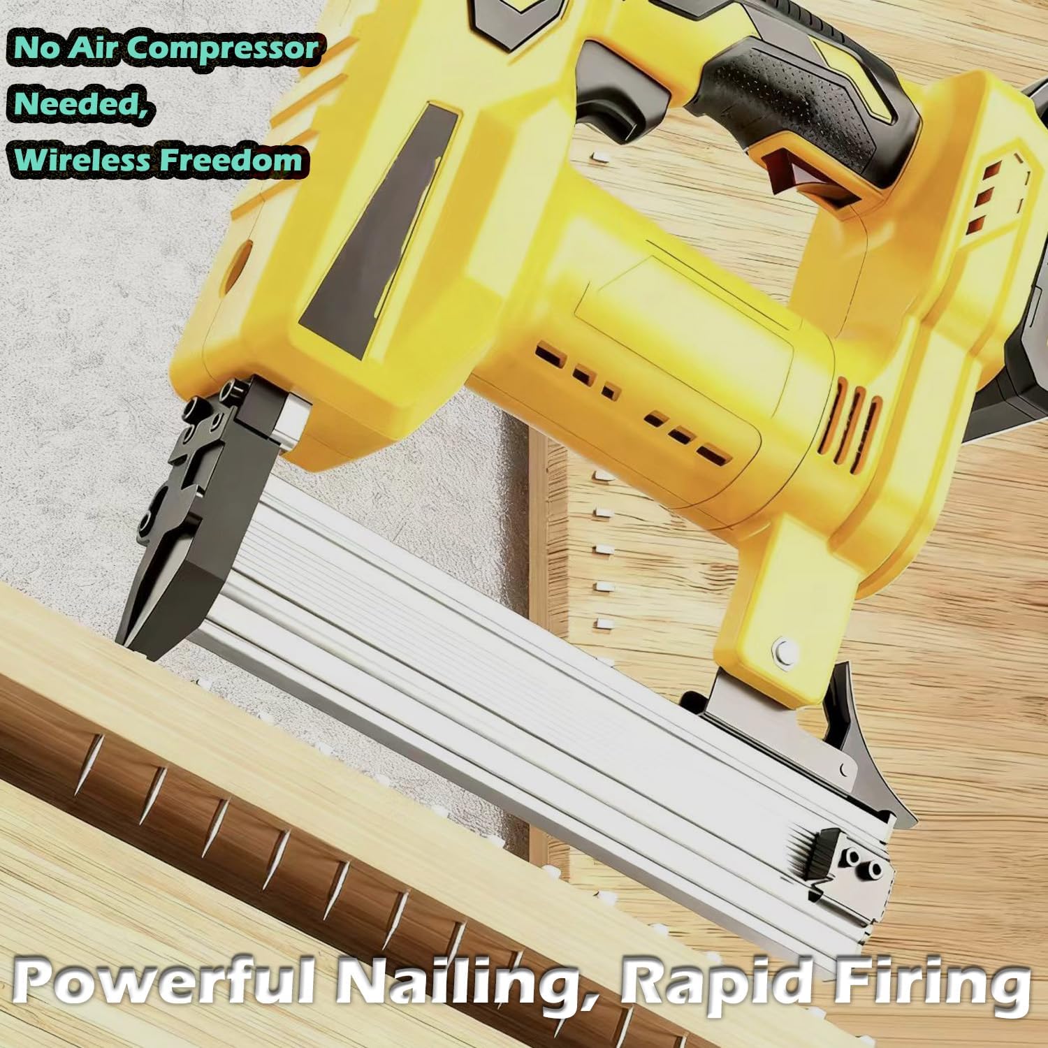 2 in 1 Cordless Brad Nailer, 18 Gauge Electric Nail & Staple Gun