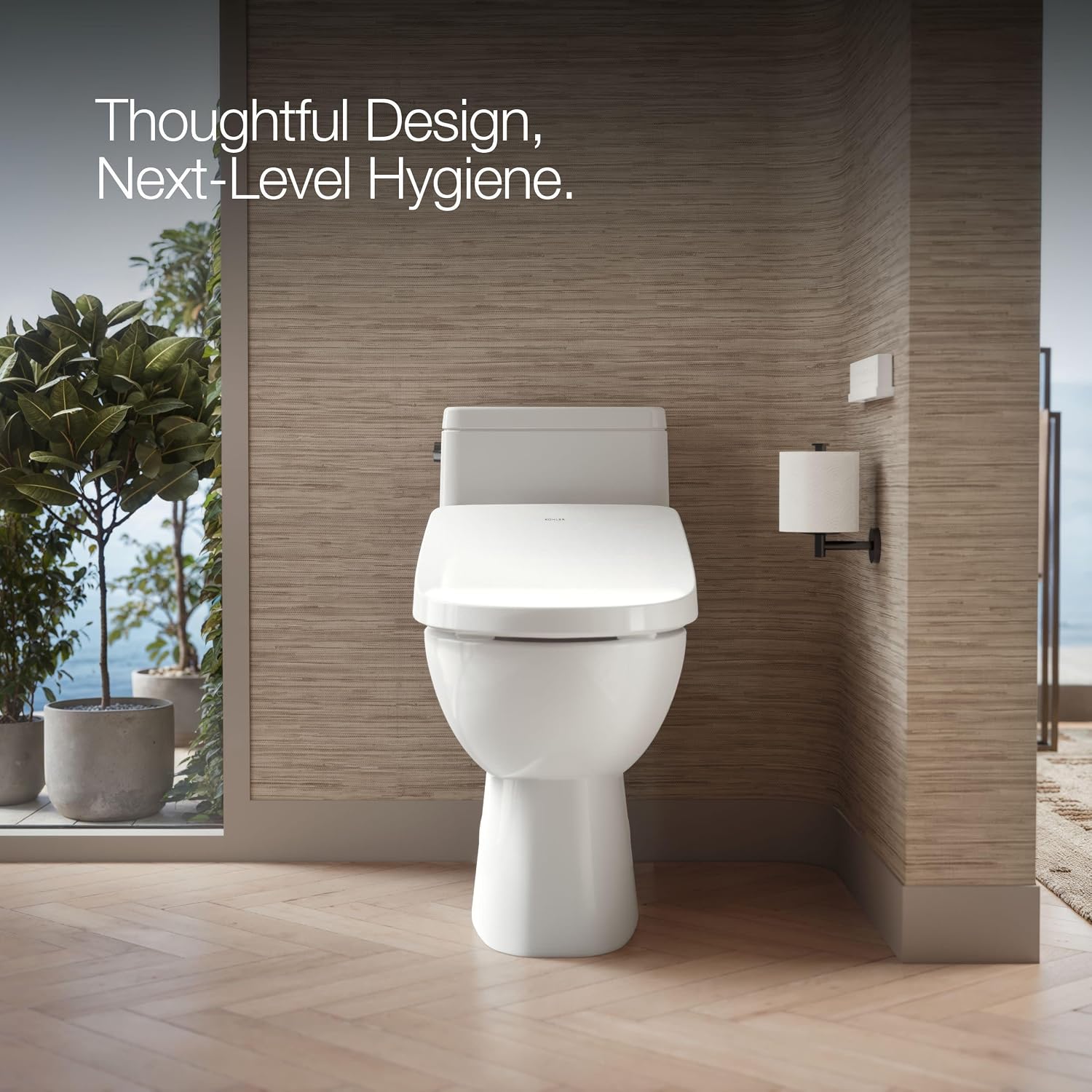 Kohler PureWash E815 Elongated Bidet Toilet Seat, Warm Water, White with Remote Control, Self Cleaning Wand, Adjustable Spray Controls, Heated Seat, Easy Installation Bidet Attachment