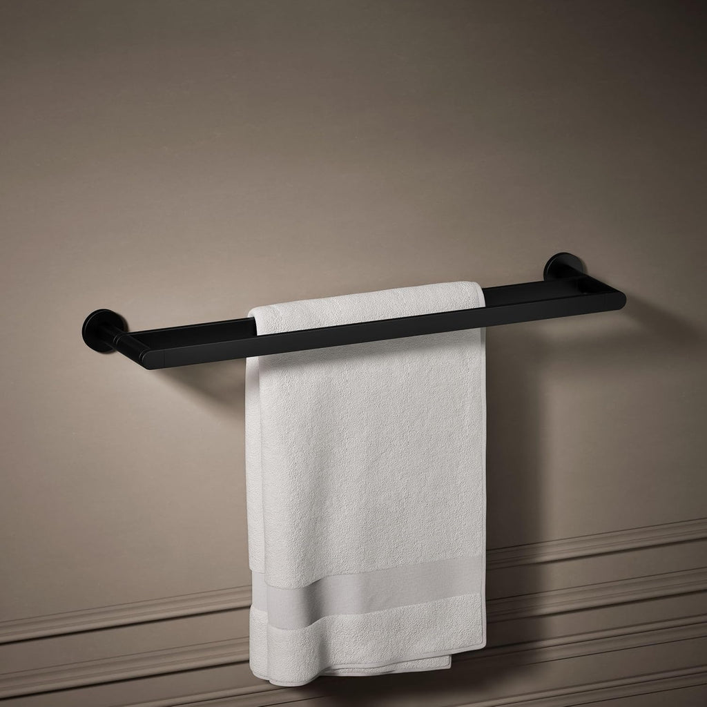 Kohler 73144-BL Composed® 24' Double Towel bar, Matte Black
