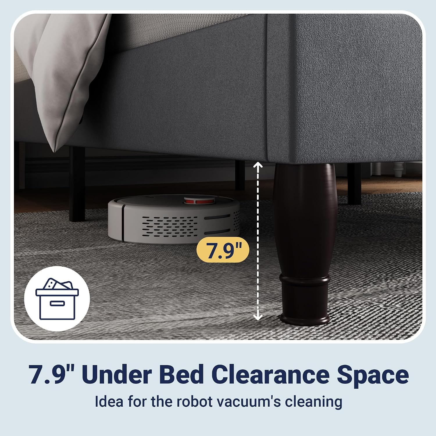 Allewie Queen Size Bed Frame with Adjustable Velvet Tiara Headboard, Upholstered Diamond Button Tufted Platform Bed, Wood Slats Support, No Box Spring Needed, Light Grey