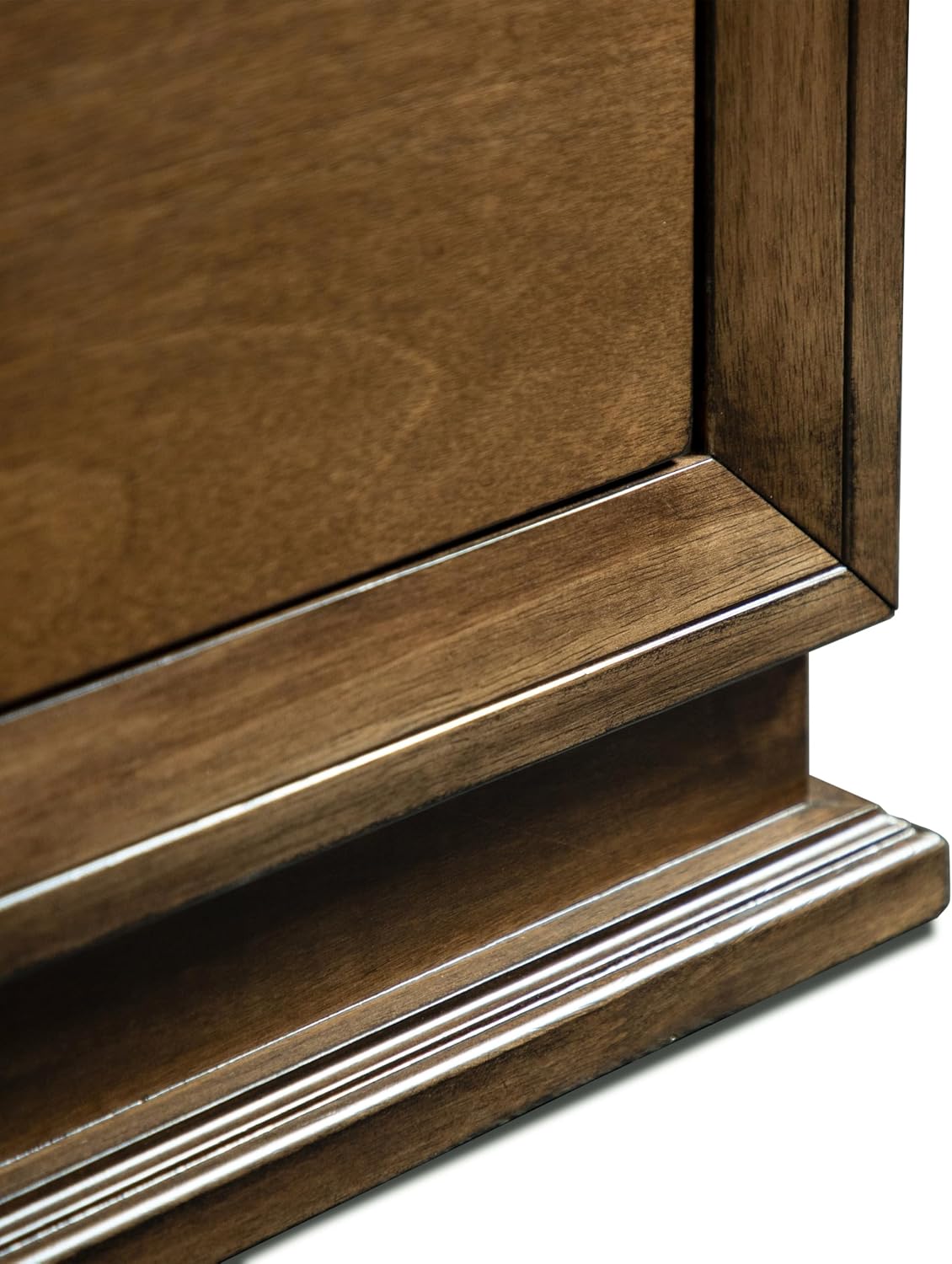 Furniture of America Extan Modern Solid Wood 6-Piece Bedroom Set with Beveled Corner, Metal Center Glide, Zinc Iron Bronze Knobs, Box Spring Needed, Twin, Walnut