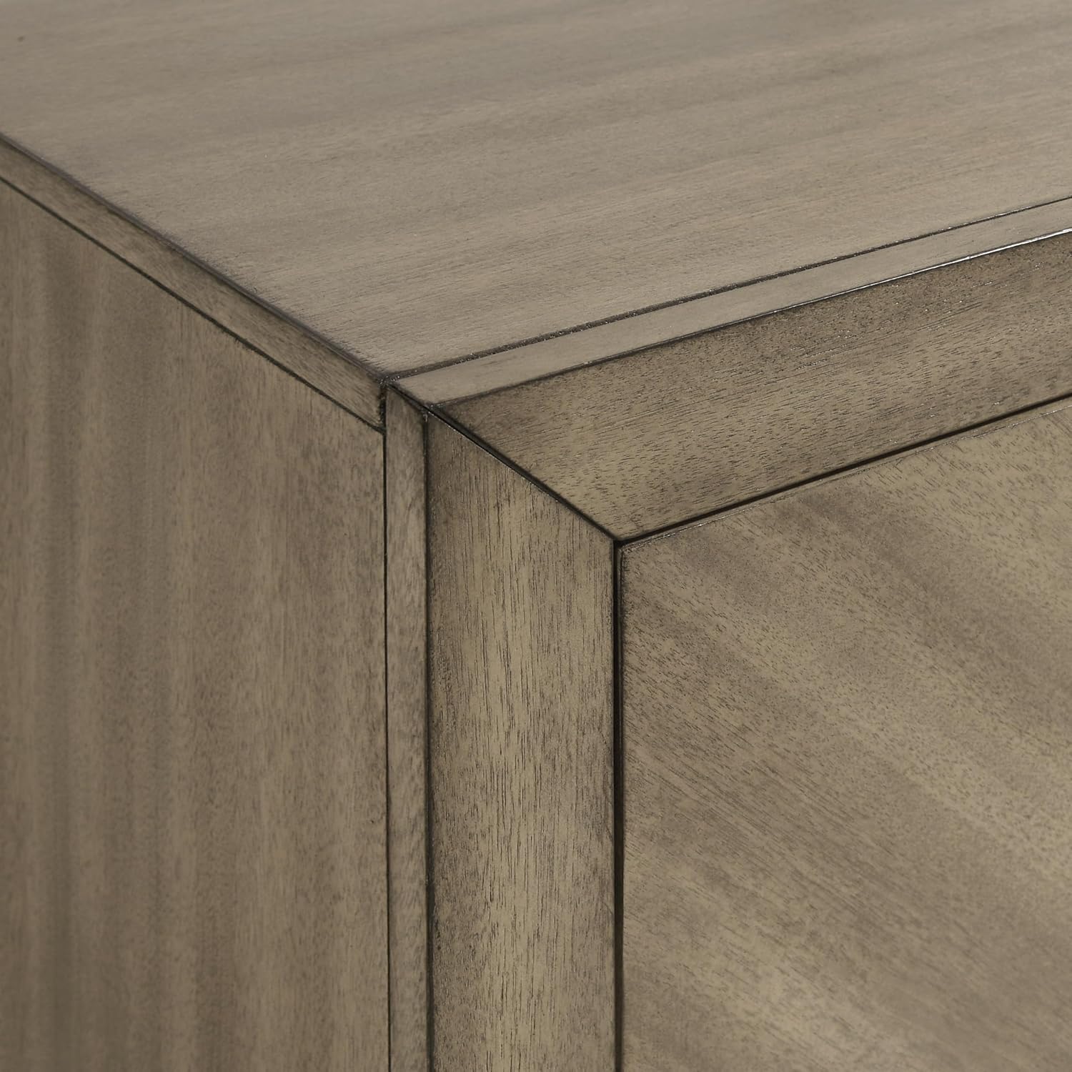 Roundhill Furniture Arena 3-Piece Contemporary Wood Bedroom Set: Panel Bed and 2 Nightstands in Weathered Sand, Queen
