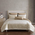 Riverbrook Home Joseph 6-Piece Textured Woven Comforter Set, Queen, Gold