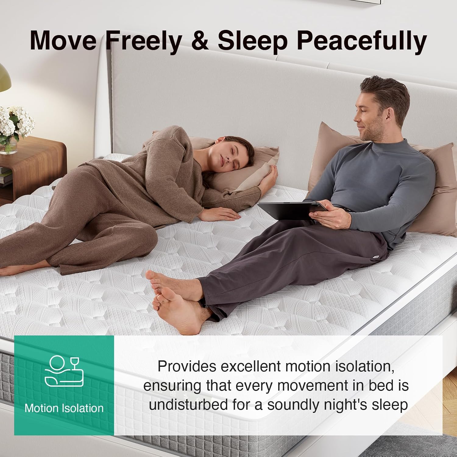 Novilla 12 Inch King Mattress,Hybrid Mattress King Size with Silky Cool Fabric, Gel Memory Foam & Pocketed Coils for Motion Isolation & Refreshing Cool Nights CertiPUR-US Certified Mattresses in a Box