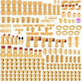 251Pcs DOT Air Line Fittings Push Lock Air Fittings & Brass Air Nylon Tube Compression Fittings Kits,1/4' 1/8' 3/8' 1/2' NPT Push To Connect Fittings Quick Connect Air Hose Fittings Assortment