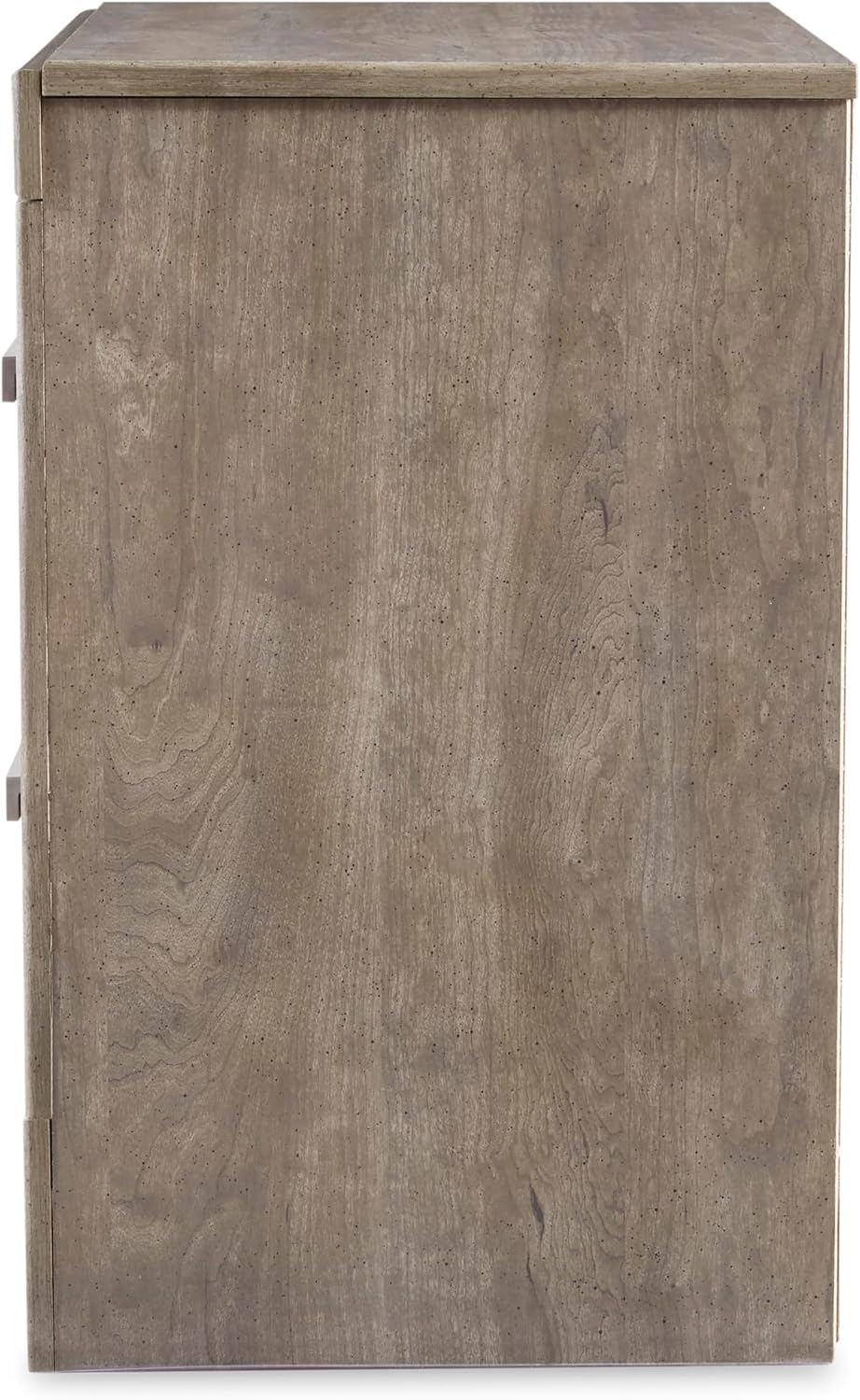 Signature Design by Ashley Culverbach Modern 2 Drawer Nightstand with 2 USB Charging Stations, 24.37' Tall, Weathered Gray