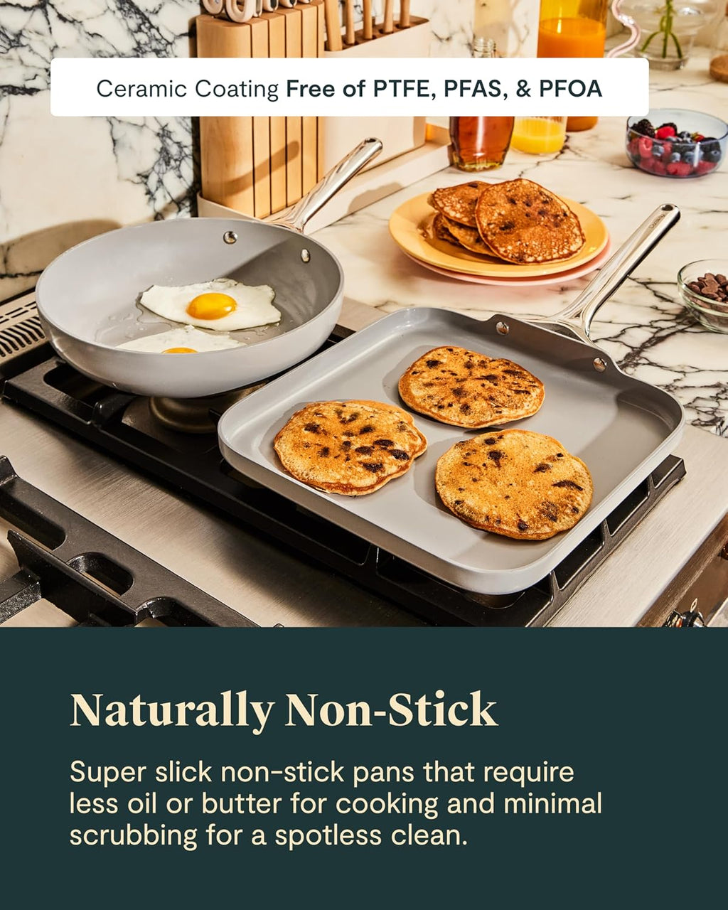 Caraway 31-Piece Ceramic Cookware Bundle - Fry Pans, Saucepans, Sauté Pan, Dutch Oven, Petite Cooker, Stir Fry, Rondeau, Stock Pot, Grill & Griddle Pans, Roasting Pan, Racks, Organizers - Gray