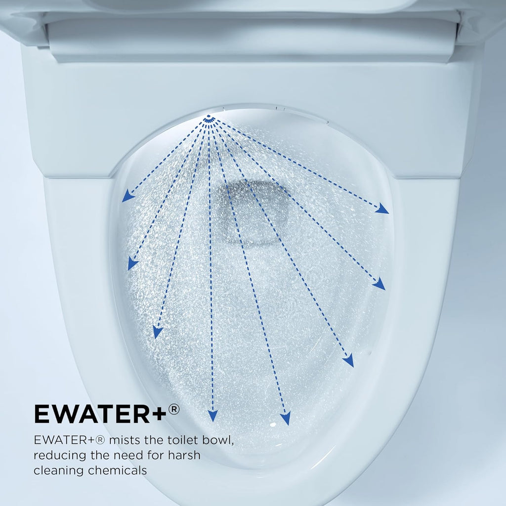 NEOREST® RS Dual Flush 1.0 or 0.8 GPF Toilet with Integrated Bidet Seat and EWATER+, Cotton White - MS8341CUMFG#01
