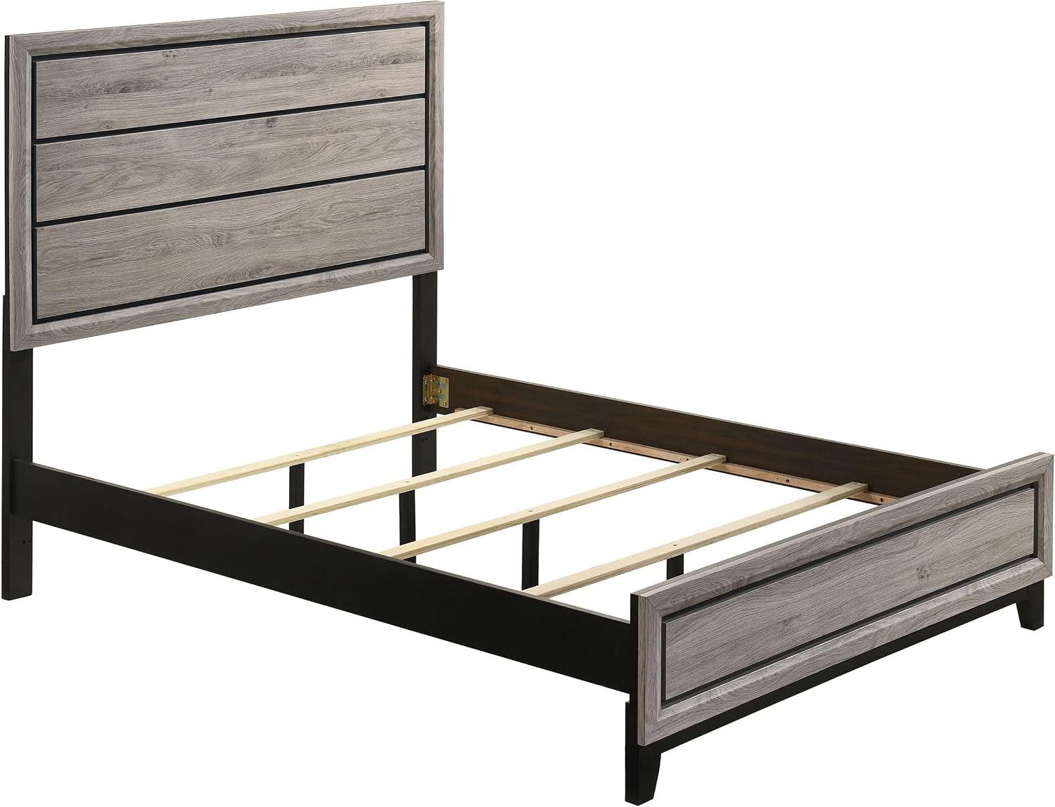 Coaster Home Furnishings - Watson - Wood - 5-Piece Bedroom Set with Panel Headboard and Groove Details - Bedroom - Full Size - Light Taupe - 215911F-S5