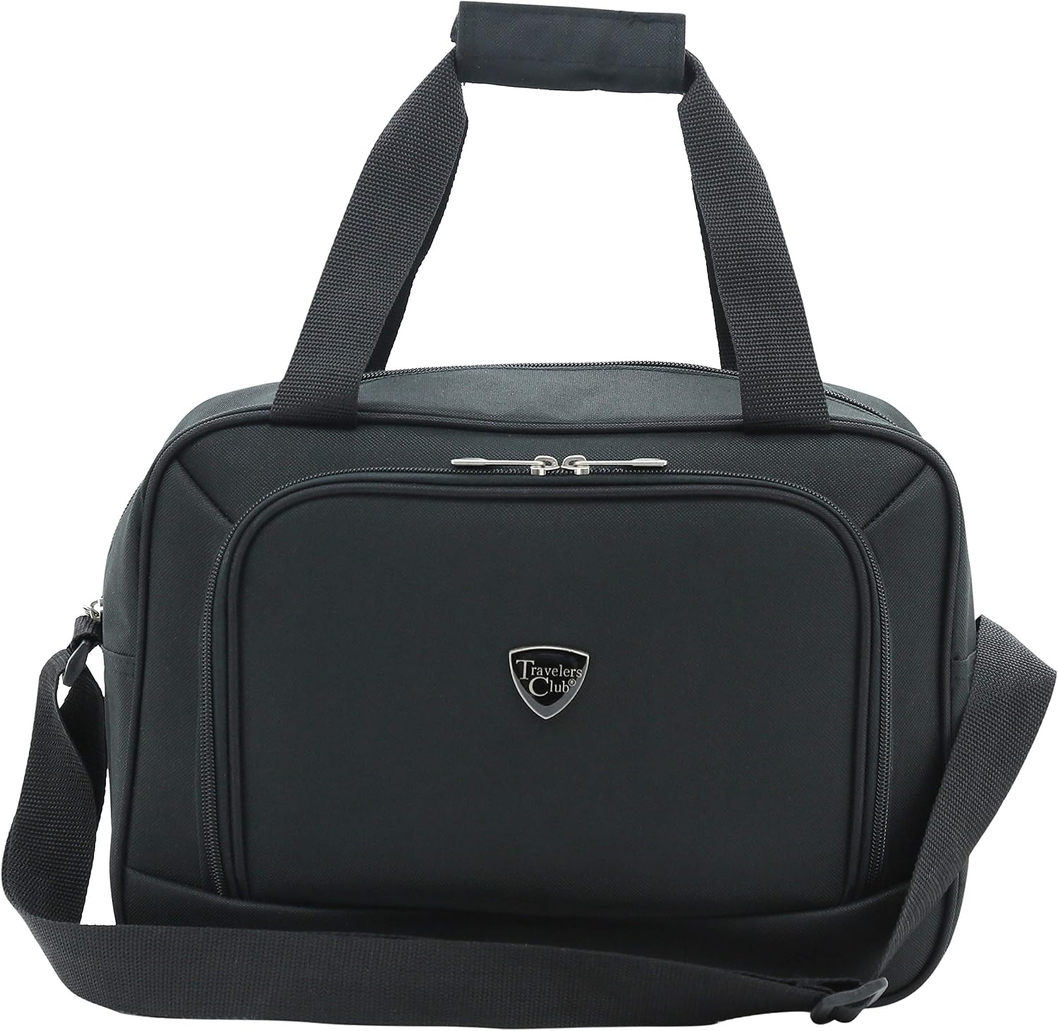Travelers Club Chicago Hardside Expandable Spinner Luggage, Black, 5 Piece Set