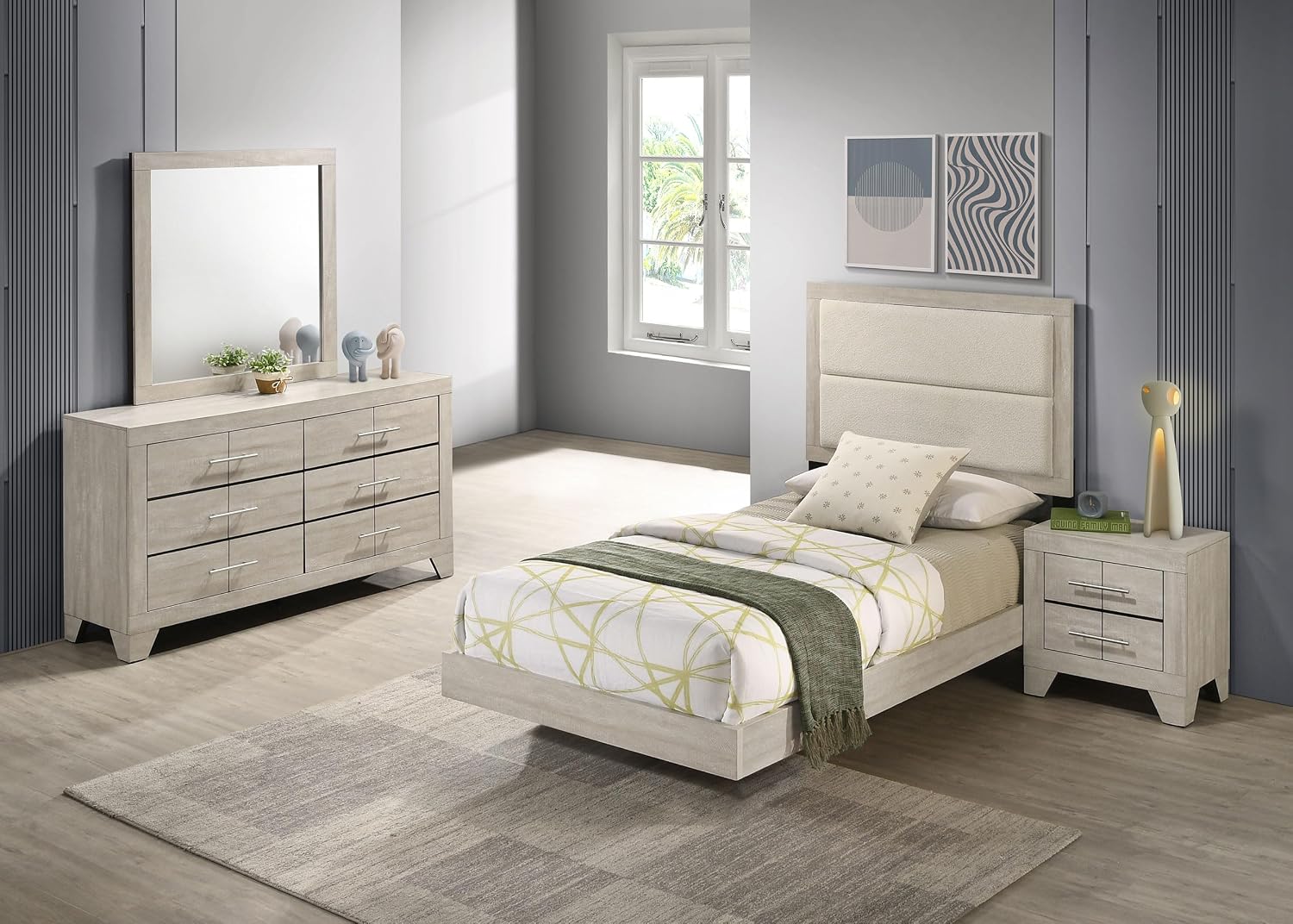 Coaster Home Furnishings Trenton 4-Piece Twin Bedroom Set Rustic Cream 225061T-S4