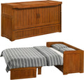NIGHT & DAY Furniture Murphy Cube Cabinet Bed (Beadboard Cherry)