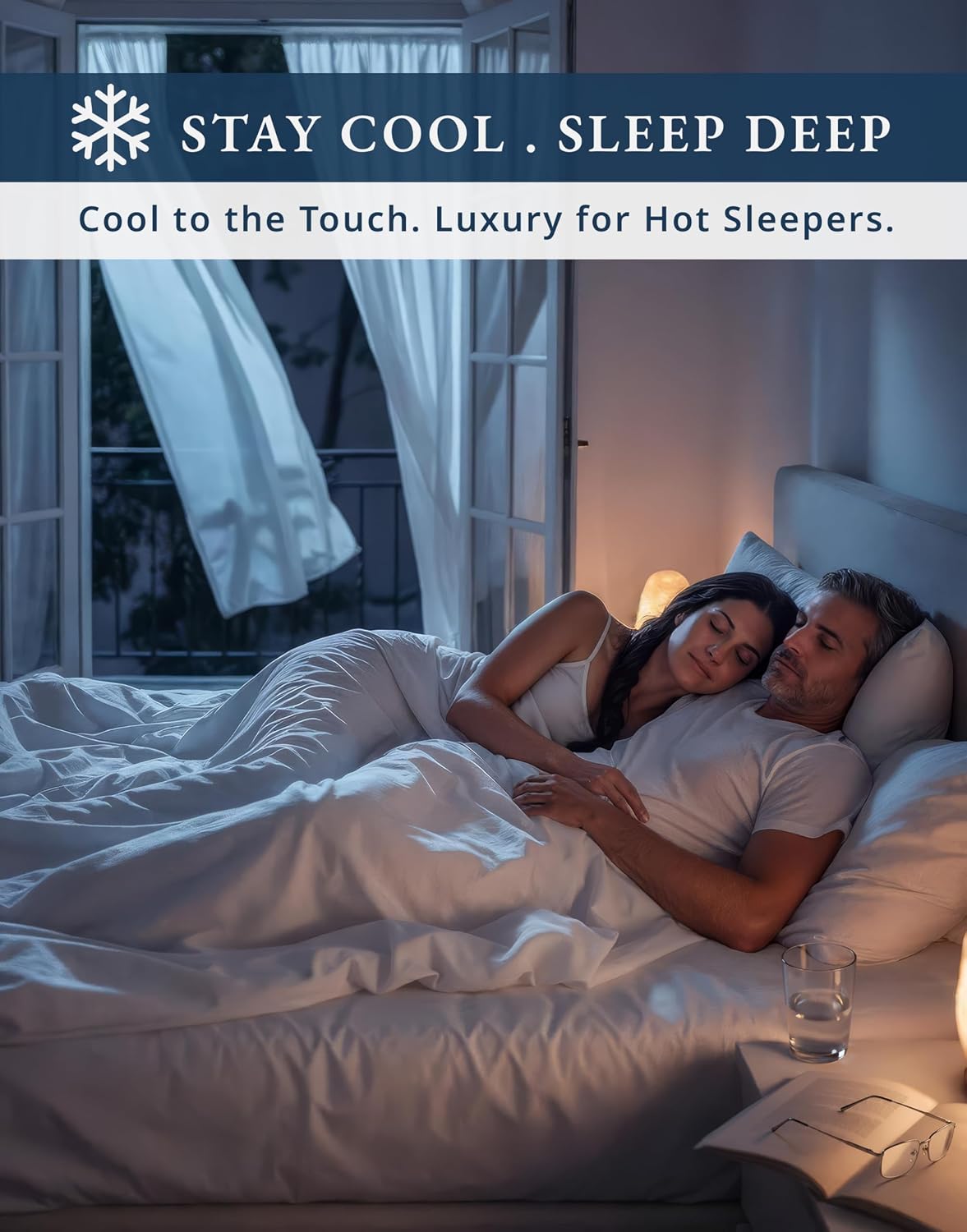 100% Egyptian Cotton Sheets King Size - 1000 Thread Count Silky Sateen King Size Sheets Set, Naturally Cooling & Breathable, Ultra-Soft Hotel Luxury Sheets with 15' Snug Fit Deep Pockets - White