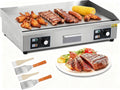 GarveeTech 29' Commercial Electric Griddle, 3000W Stainless Steel Flat Top Grill with Adjustable Temp 122°F-572°F, Non-Stick Surface, Perfect for Restaurants, Home, Outdoor Use