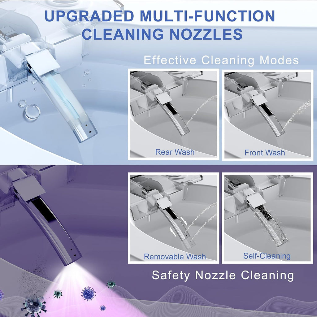 Smart Toilet with Built-in Foam Shield,One Piece Tankless Toilet with Powerful Flush and Auto-Open/Close Lid,Instant Warm Water Sprayer and Dryer Bidet,for Luxury Bathroom