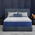 Twin XL Mattress, 10 Inch Twin XL Size Hybrid in a Box, Medium Feel Foam and Individual Pocket Springs, Fiberglass Free Bed, Extra Edge Support, Pressure Relief, CertiPUR-US, Blue