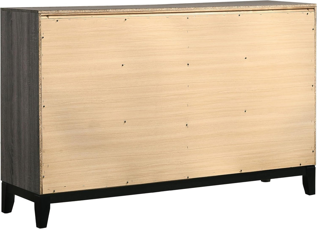 Coaster Home Furnishings - Watson - Wood - 4-Piece Bedroom Set with Panel Headboard and Groove Details - Bedroom - Eastern King Size - Gray Oak - 212421KW-S4