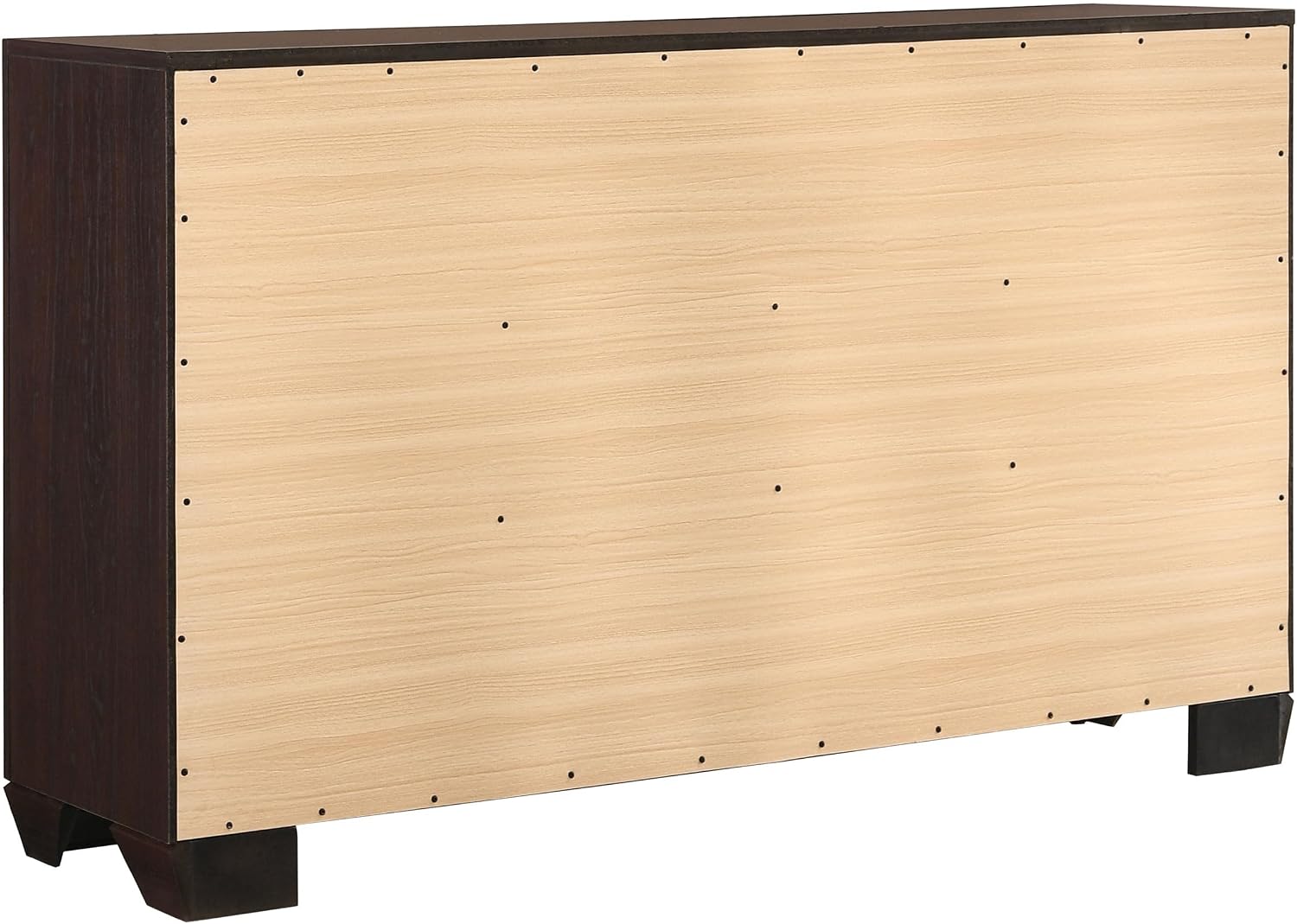 Coaster Home Furnishings Dorian Transitional 5-Piece Bedroom Set Leatherette Upholstered Twin Size Panel Bed Frame 46-inch Headboard Dark Cocoa 300762T-S5