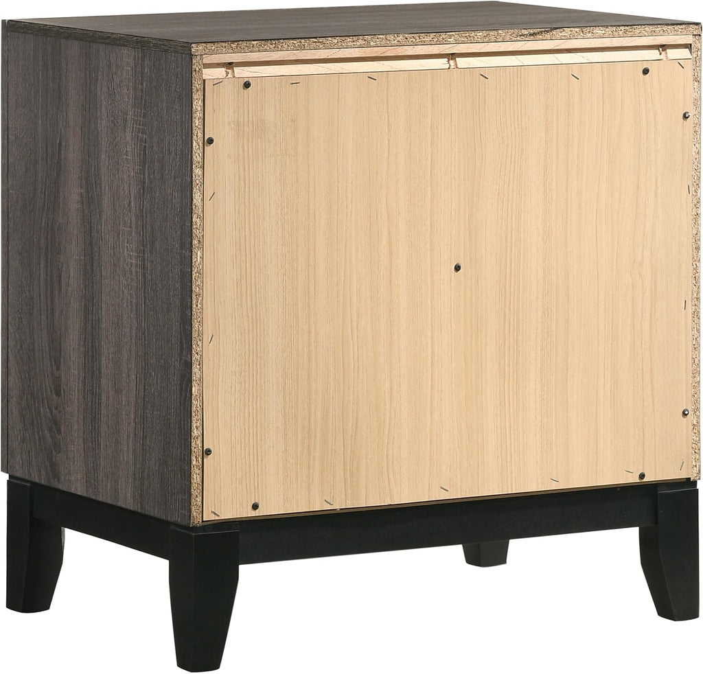 Coaster Home Furnishings - Watson - Wood - 5-Piece Bedroom Set with Panel Headboard and Groove Details - Bedroom - Eastern King Size - Gray Oak - 212421KE-S5